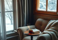 Przytulny kącik do czytania na zimę: jak wybrać miejsce i dodatki dla ciepła i komfortu