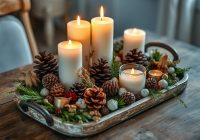 Co ułożyć na tacce dekoracyjnej, by stworzyć spójną i bezpieczną aranżację z świecami i dodatkami naturalnymi
