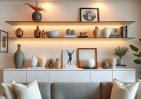 Dekoracje na regał w salonie: jak łączyć styl, funkcjonalność i osobisty charakter przestrzeni