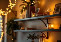 Małe oświetlenie dekoracyjne na półkach: jak wybrać i zamontować nastrojowe lampki i girlandy