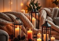 Świece i lampiony zimą we wnętrzu: jak stworzyć przytulną atmosferę i zadbać o bezpieczeństwo